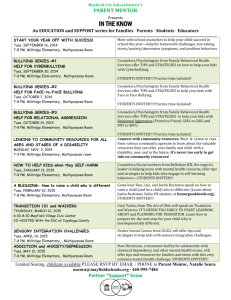 IN the KNOW 2014-15: Evening Programs Series