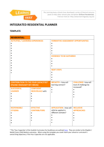 integrated residential planner – special needs