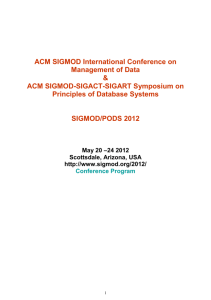 SIGMOD Research Paper Abstracts