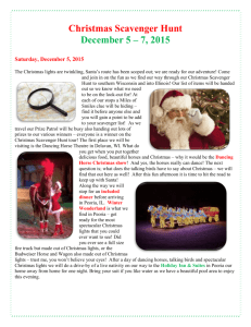 Christmas Scavenger Hunt December 5 – 7