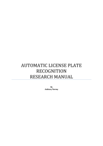 AUTOMATIC LICENSE PLATE RECOGNITION