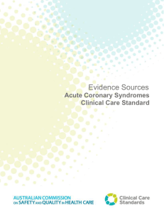 ACS Clinical Care Standard Supporting Evidence Sources (Word
