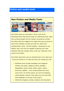 Fiction and media texts