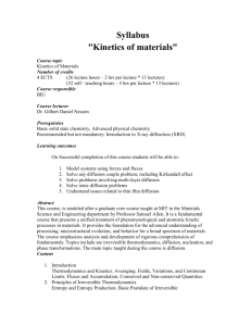 Kinetics of materials