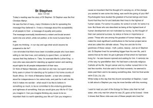 Sermon T3W1 – St Stephen