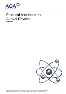 Practical handbook for A-level Physics