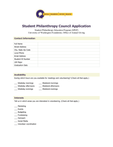 Student Philanthropy Council Application