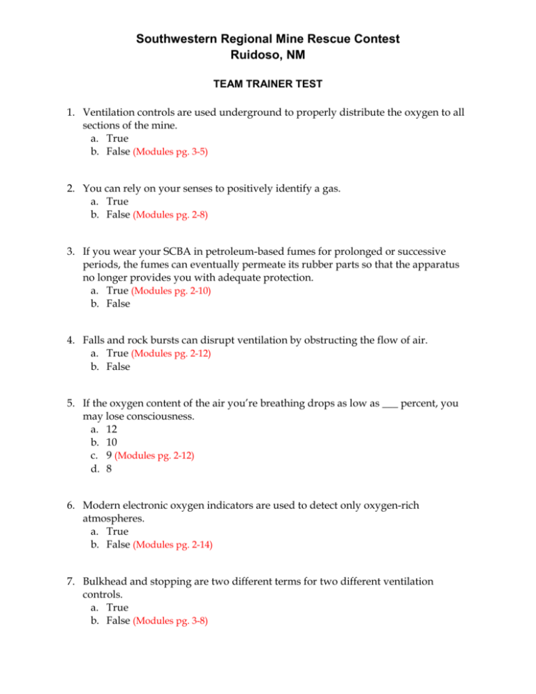 Written Test Questions