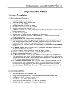 MS Proteomics Sample Preparation Protocol