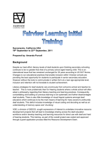 Fairview Learning Initial Training - Victorian Deaf Education Institute