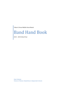 TKS Band Handbook - Elizabethtown Independent Schools Bands