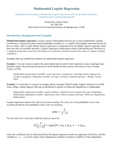 Multinomial Logistic Regression in R