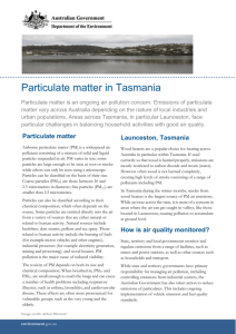 Particulate matter - Tasmania - National Pollutant Inventory
