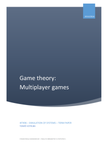 Game theory: Multiplayer games