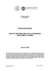 WA Heavy Vehicle Accreditation