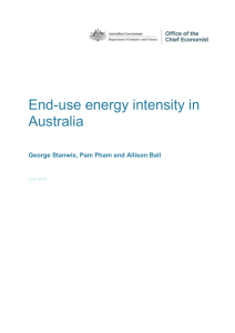 End-use Energy Intensity in Australia