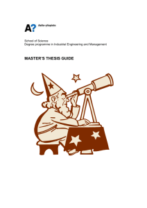 Master`s thesis guide (DIEM)