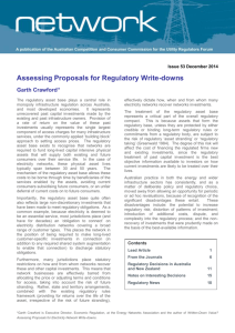 Claims Made for Regulatory Asset Write-downs