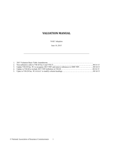 v. valuation manual minimum standards