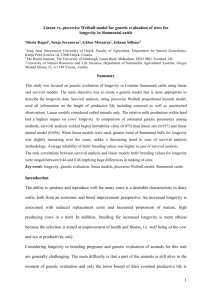 Linear vs. piecewise Weibull model for genetic evaluation of sires for