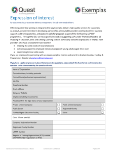 expression of interest form