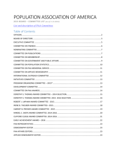 Board and Committee list 2015 - Population Association of America