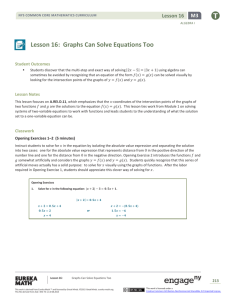 Algebra I Module 3, Topic C, Lesson 16: Teacher Version