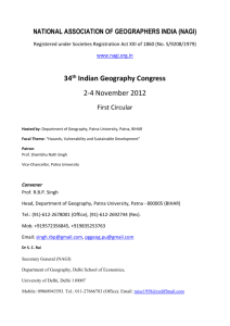 34th Indian Geography Congress, Patna 2
