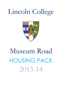 3rd Year Housing Pack 2014 - Museum Road and Bear Lane