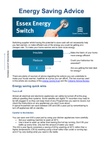 Energy Savings Advice