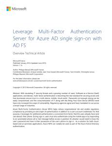 Leverage Multi-Factor Authentication Server for Azure AD single