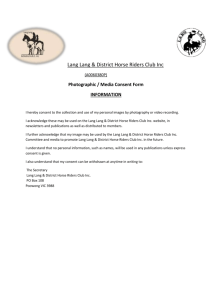 consent form - Lang Lang & District Horse Riders Club Incorporated