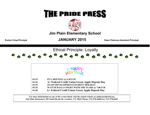 January 2015 - Plain Elementary