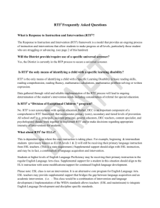 Here is a draft of some frequently asked questions regarding RIT2.