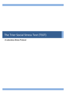 The Trier Social Stress Test (TSST)