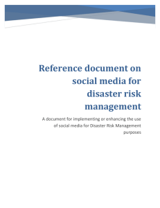 Reference document on social media for disaster risk management