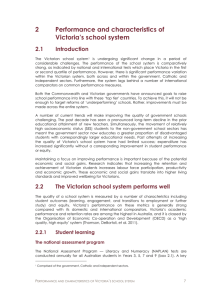 Chapter 2 - Performance and characteristics of Victoria`s school