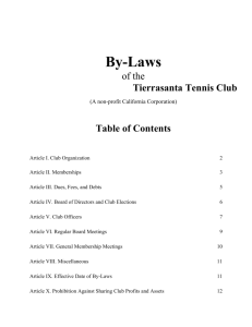 BY-LAWS - Tierrasanta Tennis Club