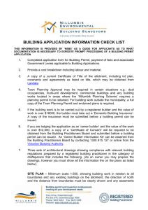 building application information check list
