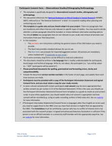 Participant consent form - The University of Sydney