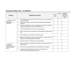 Assessment Matrix Plan – HLTEN507A