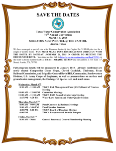 Save The Dates - Texas Water Conservation Association