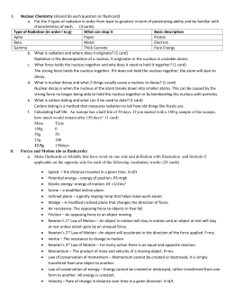 Writing Nuclear Equations