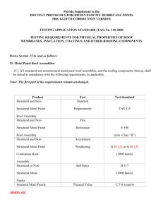 Testing Protocols - Florida Building Code