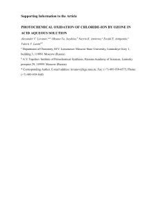 Supporting Information to the Article PHOTOCHEMICAL OXIDATION