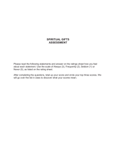 Spiritual Gifts Assessment