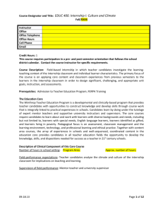 Education Core Syllabus Template