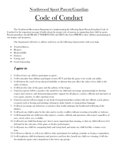 New* Parent Code of Conduct