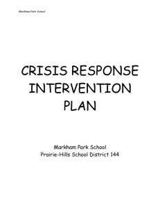 Crisis Plan - Prairie-Hills Elementary School District 144