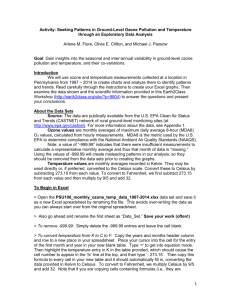 Seeking Patterns in Ground-Level Ozone Pollution